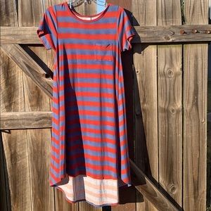 XS LuLaRoe Striped Carly Dress